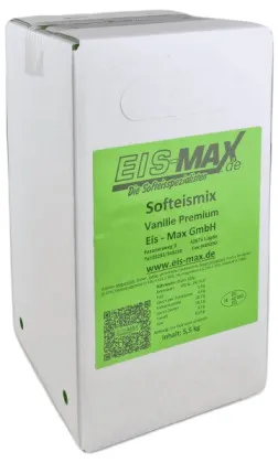 Eismax premium soft ice cream mix w płynie o smaku waniliowym 5 litrów BiB